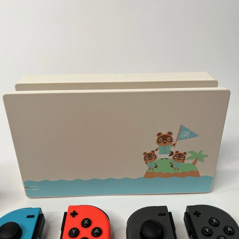 Nintendo Switch 1st Gen Joy-con Blue Red Gray Animal Crossing Dock Tested Lot
